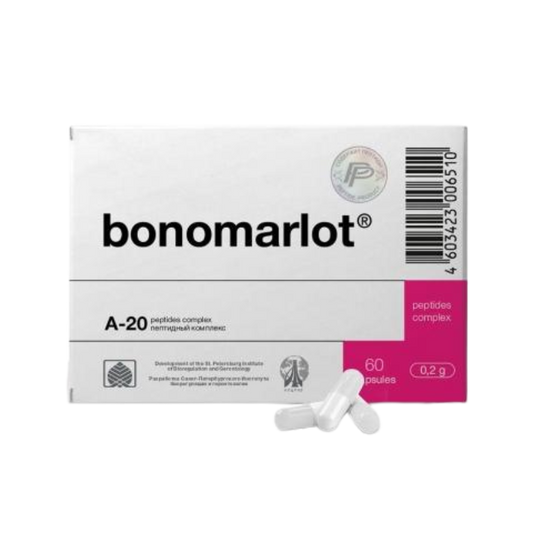 Bonomarlot - A-20 Original Khavinson Bone Marrow Peptide Bioregulator - 60 Capsules