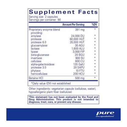 Digestive Enzymes Ultra with Betaine HCL