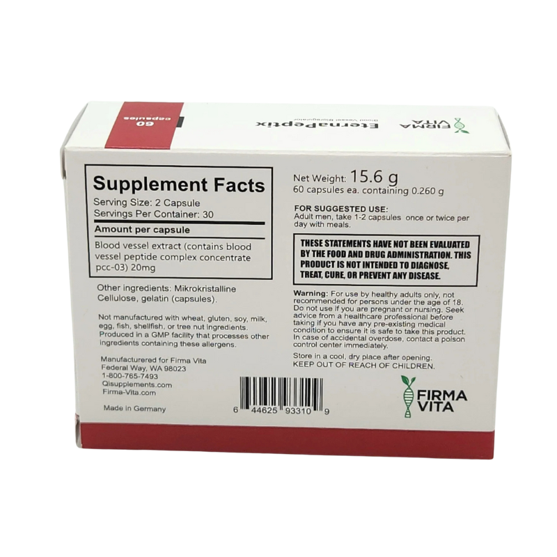 EternaPeptix A-3 Blood Vessel Peptide Bioregulator with Ventfort