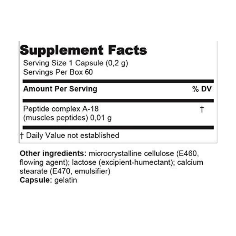 Gotratix - A-18 Muscle Peptide Bioregulator - 60 Capsules