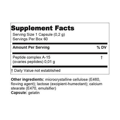 Ovary Peptide Bioregulator (A-15 Zhenoluten) 60 Capsules