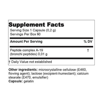 Taxorest - A-19 Lung Peptide Bioregulator - 60 Capsules